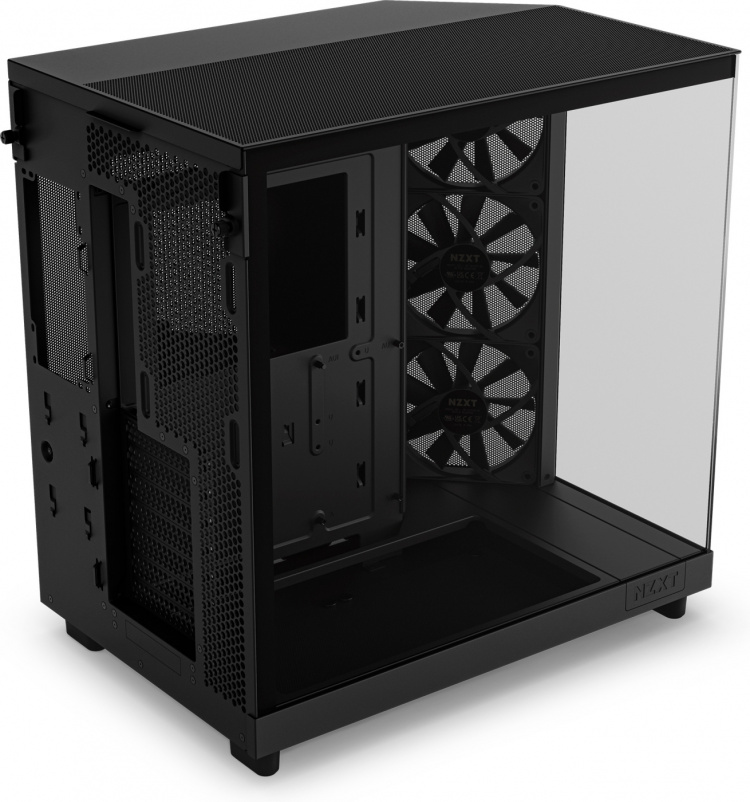 NZXT H6 Flow ATX-kotelo panoraamaikkunalla, musta