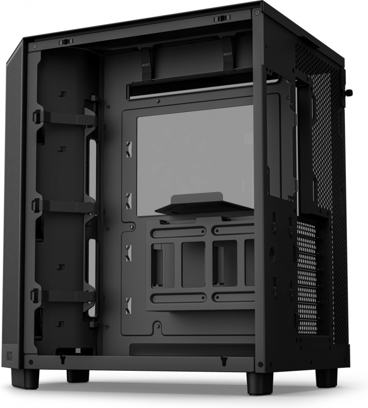 NZXT H6 Flow ATX-kotelo panoraamaikkunalla, musta