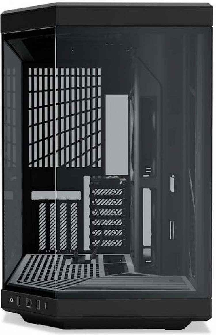 Hyte Y70 Black ATX-kotelo panoraamaikkunalla, musta