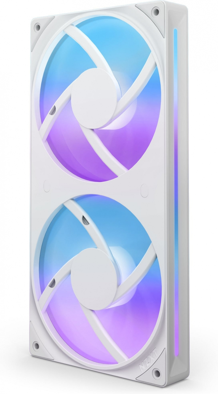NZXT F240 RGB CORE -tuuletin, 2 * 120 mm, valkoinen
