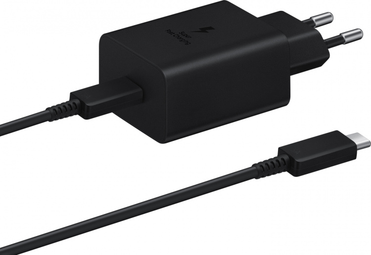 Samsung 45 W -pikalaturi, USB-C-kaapelilla, musta