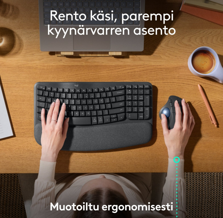 Logitech Ergo M575S -pallohiiri, grafiitti