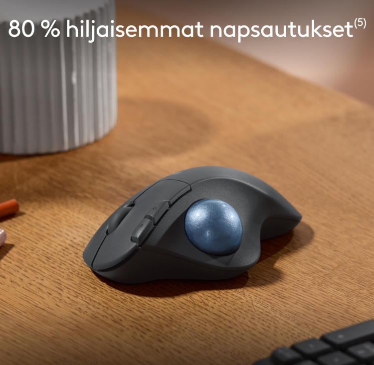 Logitech Ergo M575S -pallohiiri, grafiitti