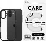 PanzerGlass CARE by PanzerGlass Urban Combat -suojakotelo, Apple iPhone 16, kirkas / musta
