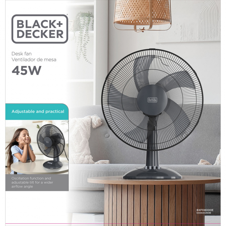 BLACK+DECKER Pöytätuuletin 40cm 45W Musta