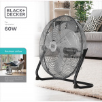 BLACK+DECKER Lattiatuuletin 60W Musta