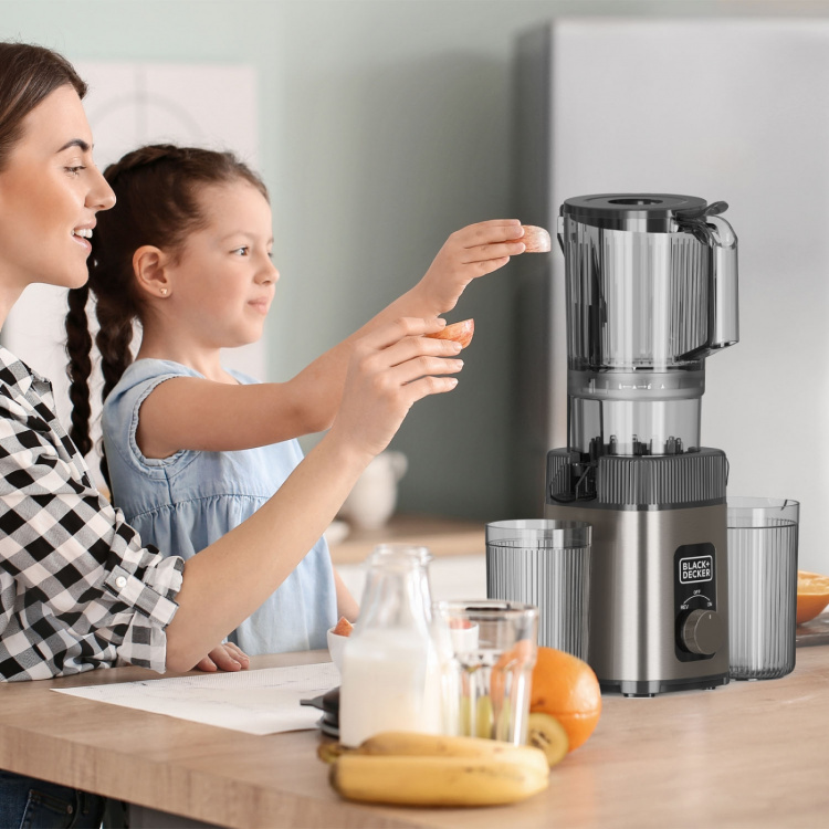 BLACK+DECKER Hidas Mehulinko Slow Juicer 1400W Ruostumaton Teräs