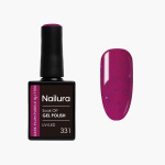 Nailura Geelilakka 331 – Tumma luumunvärinen violetti glitter – 10 ml