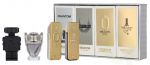 Paco Rabanne Miniatures Set 20 ml 1 Million Edt Spray 5ml/1 Million Elixir Parfum 5ml/Invictus Edt Spra 5ml/Phantom Edt Spra 5ml