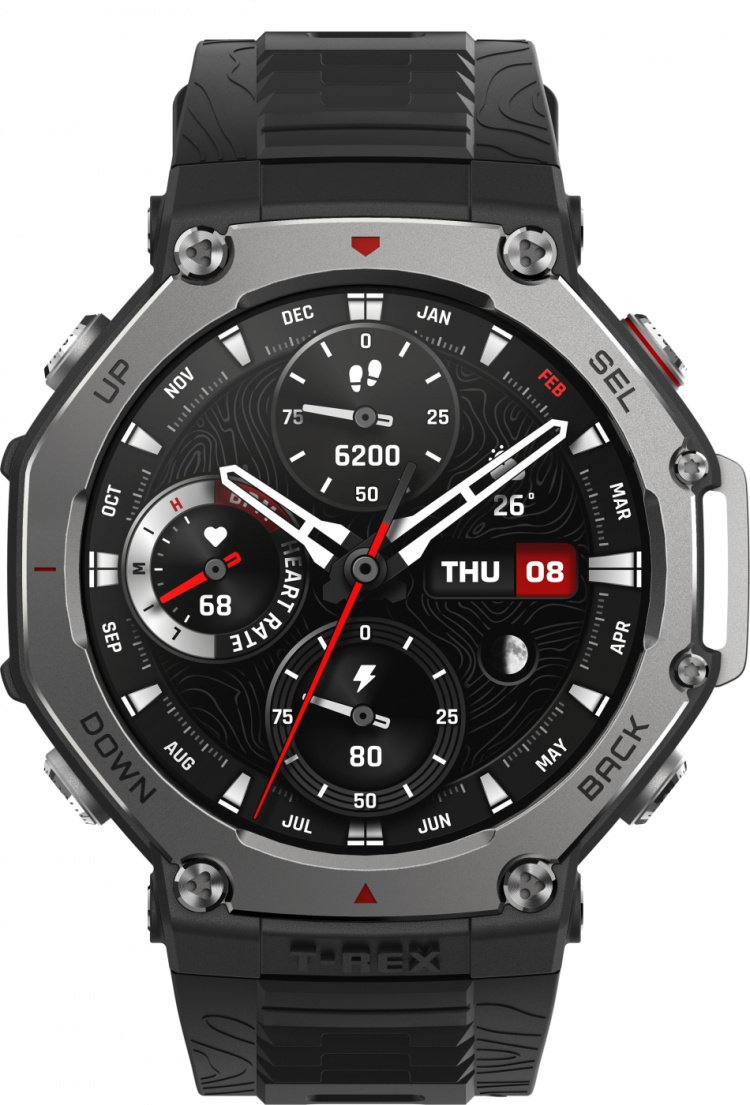 Amazfit T-Rex 3 -älykello, 48,5 mm, musta