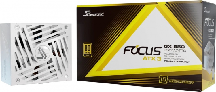 Seasonic FOCUS GX-850 ATX 3.1 (2024) -virtalähde, valkoinen, 850 W