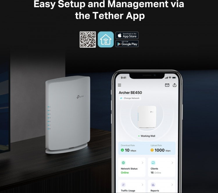 TP-Link Archer BE450 Dual-Band WiFi 7 -reititin