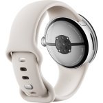 Google Pixel Watch 3 WiFi -älykello, 41 mm, Porcelain / Polished Silver
