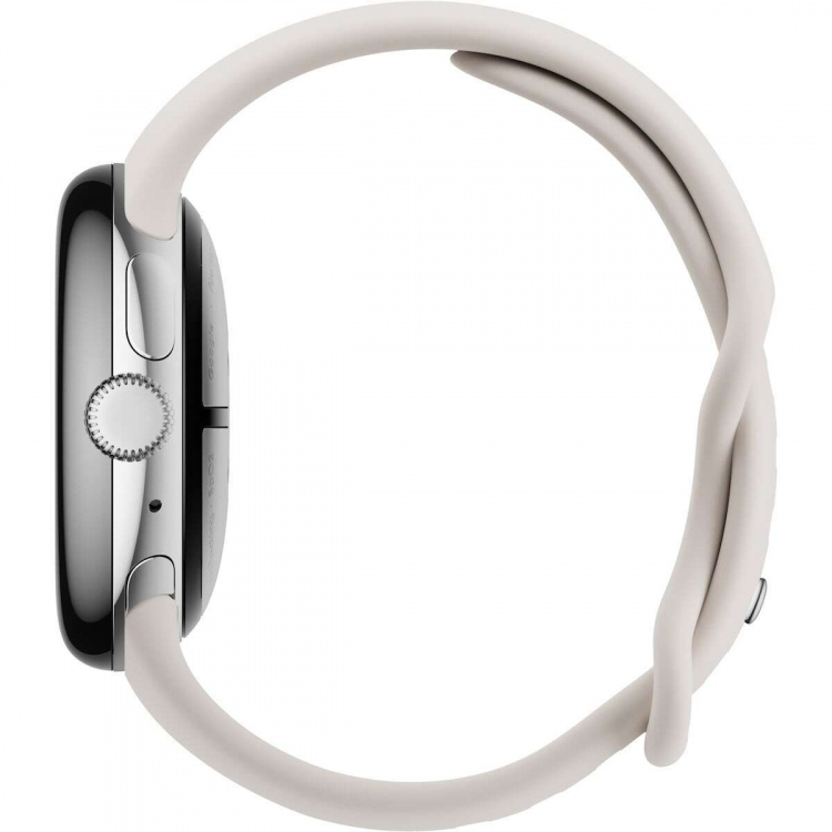 Google Pixel Watch 3 WiFi -älykello, 41 mm, Porcelain / Polished Silver