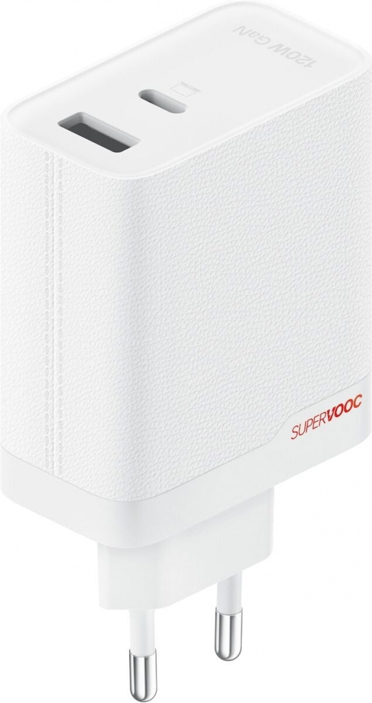 OnePlus SUPERVOOC 120W Dual Ports Power Adapter -verkkovirtalaturi, valkoinen