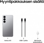 Samsung Galaxy S25 5G puhelin, 256/12 Gt, Silver Shadow