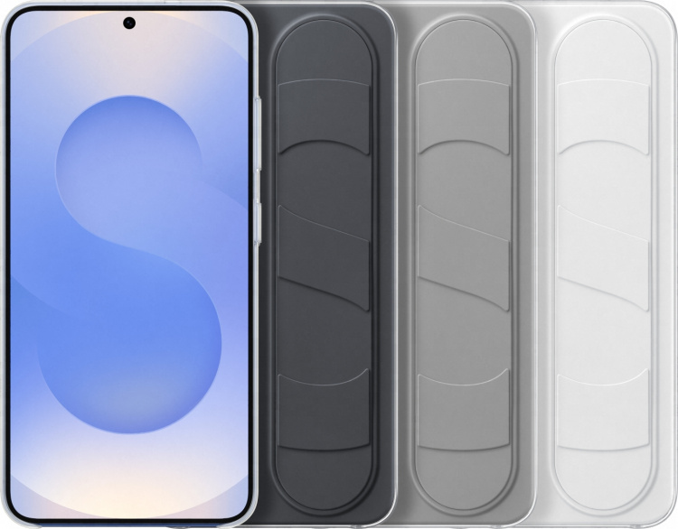 Samsung Galaxy S25 Standing Grip suojakuori, harmaa / minttu