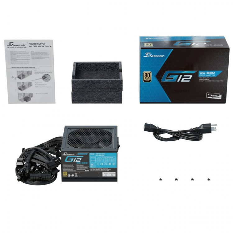 Seasonic G12 GC-650 ATX-virtalähde, 650 W (2024)