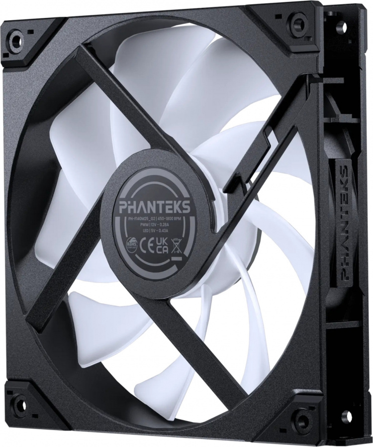 Phanteks M25 Gen2 140 mm PWM DRGB Reverse tuuletin, musta
