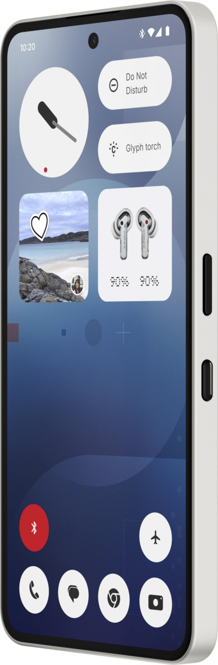 Nothing Phone (3a) puhelin, 256/12 Gt, valkoinen