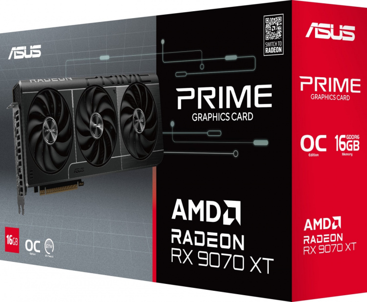 ASUS Prime Radeon RX 9070 XT OC Edition 16 Gt näytönohjain