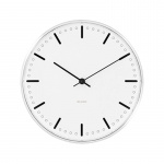 Arne Jacobsen Clocks Arne Jacobsen – City Hall -seinäkello – Ø16,5 cm – valkoinen
