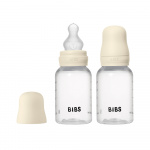 BIBS Pyöreät silikoniset tuttipullot, 2 kpl – Ivory – 150 ml