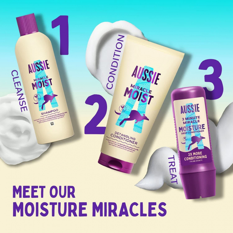 Aussie Miracle Moist Schampo 300ml