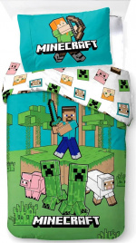 BrandMac Vuodevaatteet – Aikuisten koko 140 x 200 cm – Minecraft Jungle Explore (1029465)