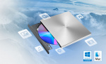 ASUS ZenDrive U8M -ultraohut ulkoinen DVD-asema ja polttava asema – hopeaASUS