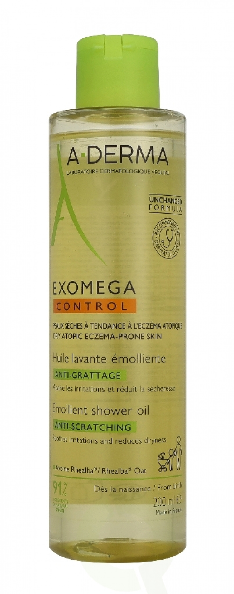 A-Derma Exomega Control Emollient Shower Oil 200 ml