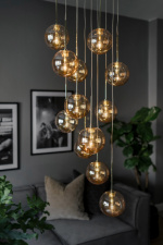 Globen Lighting Taklampa Skyfall 655154 Amber/Mässing Globen Lighting