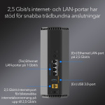 Netgear Nighthawk WiFi 7 Router RS200, 6.5Gbps Netgear