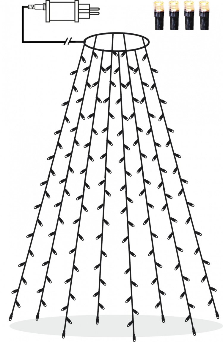 Star Trading Julgranslinga 497-96-1 Serie LED Star Trading