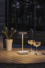 Konstsmide Bordslampa Scilla vit USB Konstsmide