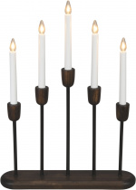 Konstsmide Elljusstake 5-arm 3939-670 Svart/valnöt 5 LED Konstsmide