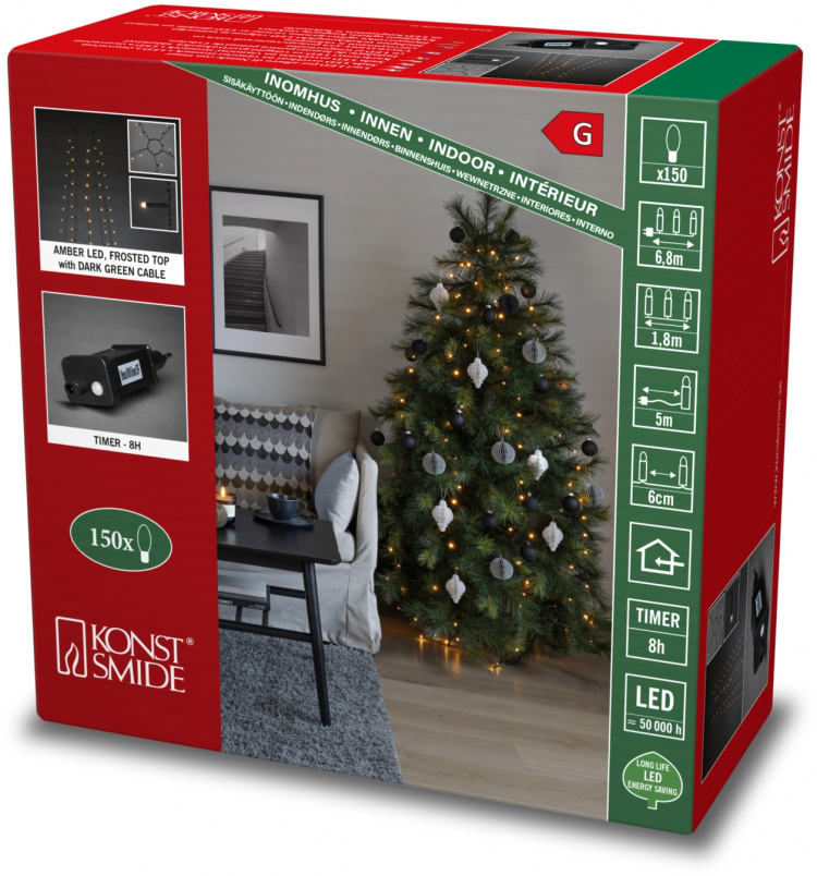 Konstsmide Julgransslinga 6480-820 150LED Konstsmide