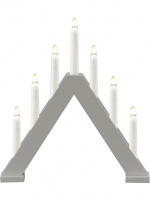 Konstsmide Elljusstake 7-arm 3930-305 7 ljus trä grå Konstsmide