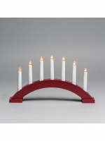 Konstsmide Elljusstake 7-arm 3972-520 7 ljus röd Konstsmide