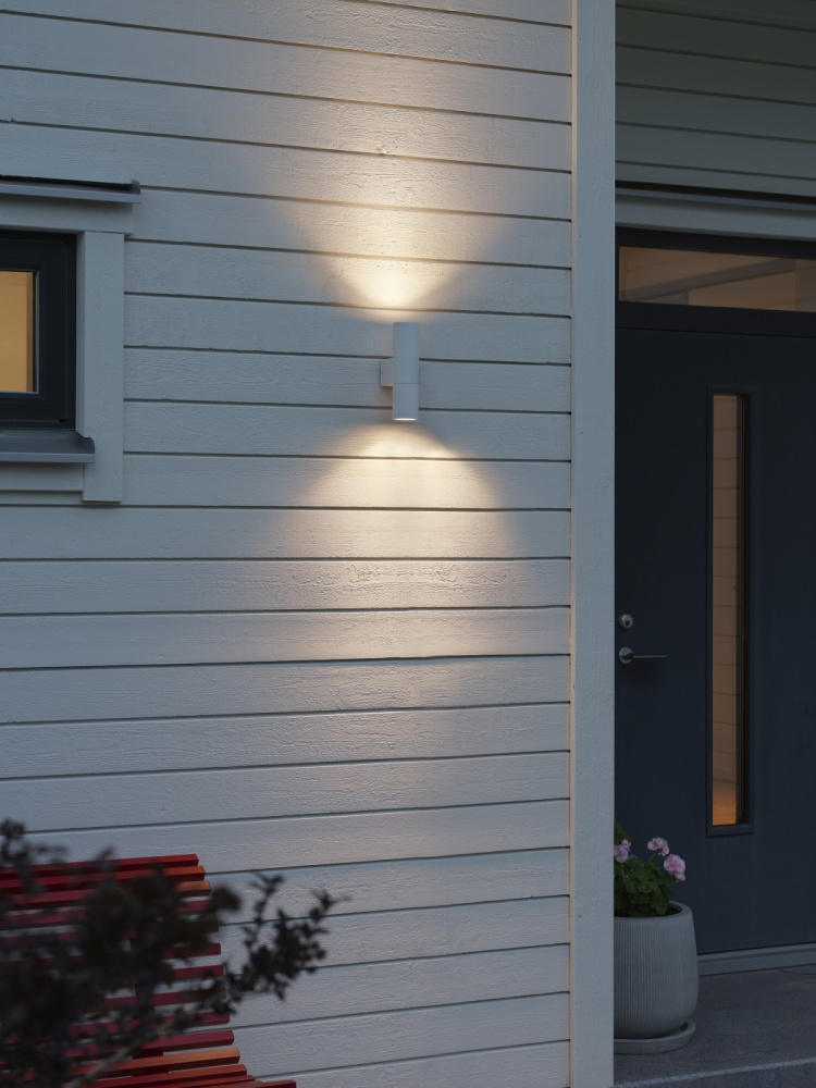 Konstsmide Vägglampa Temi upp/ner GU10 vit Konstsmide