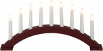Konstsmide Elljusstake 3938-520 Matt mörkröd 9 ljus Konstsmide