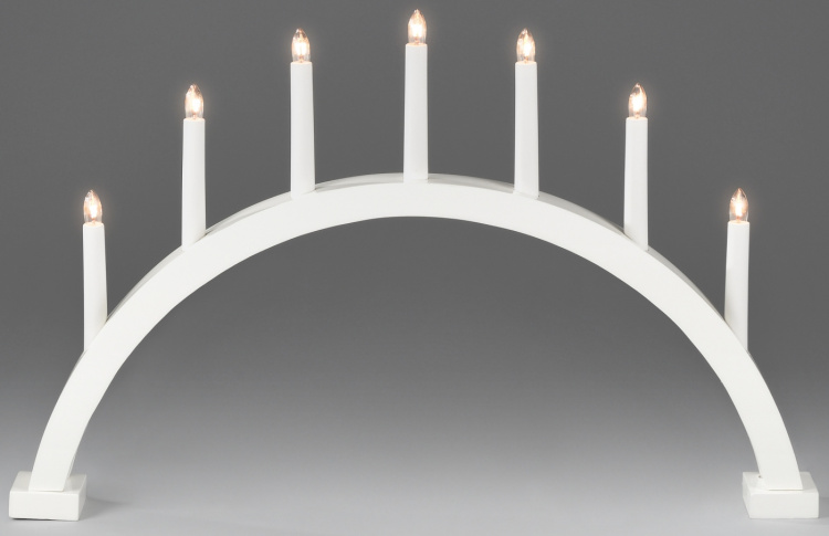Konstsmide Elljusstake 7-arm 2272-205 båge 7 ljus vit Konstsmide